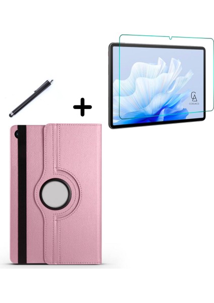 Samsung Galaxy Tab A9 Plus 11 Inç 360° Dönebilen Standlı Tablet Kılıfı Ekran Koruyucu ve Kalem Seti