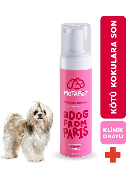 Koku Giderici Kuru Köpük Köpek Şampuanı, Doğal Ve Organik Köpek Parfümü, Yavrular Için Uygun 200 Ml