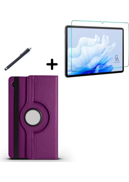 Samsung Galaxy Tab A9 8.7 Inç 360° Dönebilen Standlı Tablet Kılıfı Ekran Koruyucu ve Kalem Seti