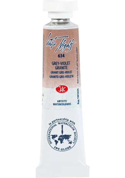 White Nights Extra-Fine Tüp Sulu Boya 10 ml Grey Violet Granite 634