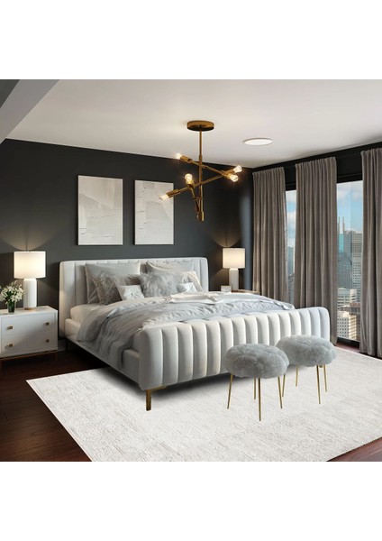 Times Krem Bej Modern Saçaklı Halı fırsatları