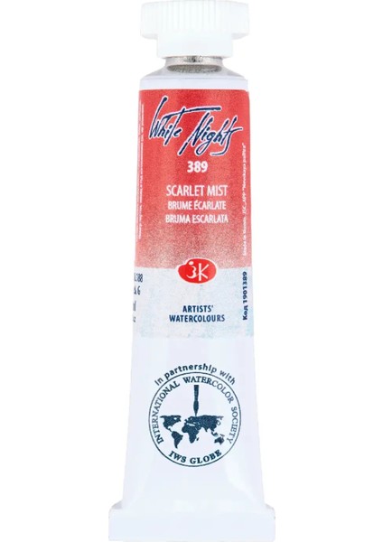 White Nights Extra-Fine Tüp Sulu Boya 10 ml Scarlet Mist 389