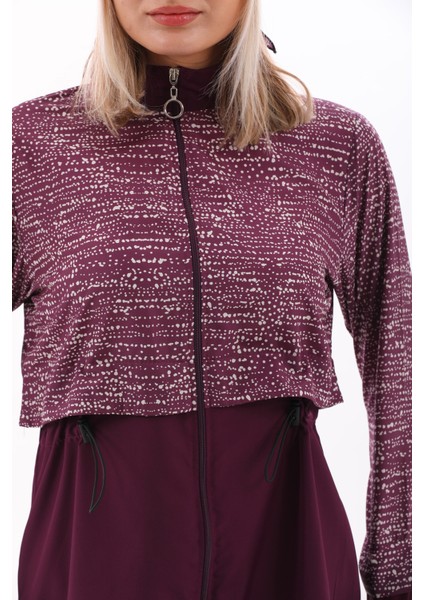 Tam Kapalı Tesettür Mayo Pera 2322 Nokta Mor fırsatları