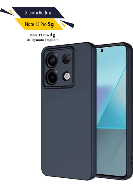 Case 4u Xiaomi Redmi Note 13 Pro 5g Kılıf Kamera Korumalı Içi Kadife Logosuz Mara Lansman Silinebilir Kılıf Siyah