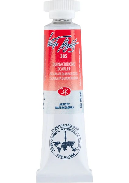 White Nights Extra-Fine Tüp Sulu Boya 10 ml Quinacridone Scarlet 385