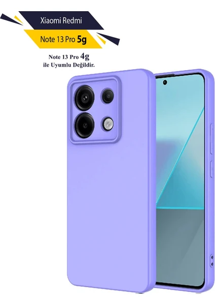 Case 4u Xiaomi Redmi Note 13 Pro 5g Kılıf Kamera Korumalı Içi Kadife Logosuz Mara Lansman Silinebilir Kılıf Lila