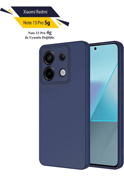 Xiaomi Redmi Note 13 Pro 5g Kılıf Kamera Korumalı Içi Kadife Logosuz Mara Lansman Silinebilir Kılıf Lacivert