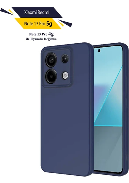 Case 4u Xiaomi Redmi Note 13 Pro 5g Kılıf Kamera Korumalı Içi Kadife Logosuz Mara Lansman Silinebilir Kılıf Lacivert