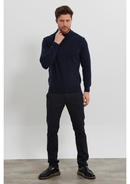 Erkek Yünlü Normal Kalıp Yarım Balıkçı Boğazlı Yaka Triko Kazak indirimleri