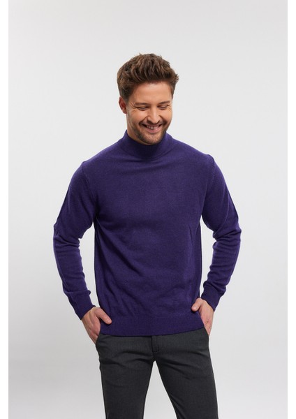 Erkek Yünlü Normal Kalıp Yarım Balıkçı Boğazlı Yaka Triko Kazak indirimleri