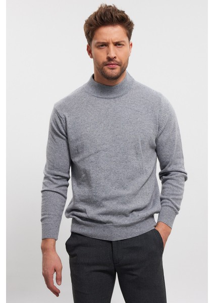 Erkek Yünlü Normal Kalıp Yarım Balıkçı Boğazlı Yaka Triko Kazak indirimleri