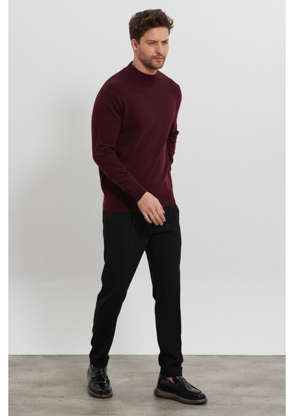 Erkek Yünlü Normal Kalıp Yarım Balıkçı Boğazlı Yaka Triko Kazak modelleri