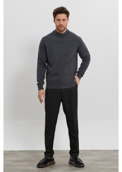 Erkek Yünlü Normal Kalıp Yarım Balıkçı Boğazlı Yaka Triko Kazak fiyatları