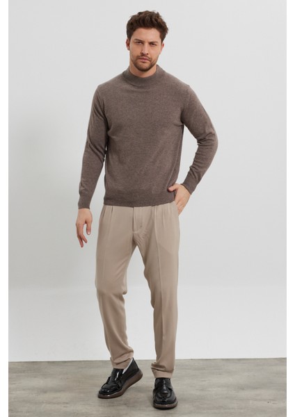 Erkek Yünlü Normal Kalıp Yarım Balıkçı Boğazlı Yaka Triko Kazak fiyatları