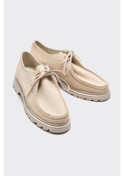 Ekru Deri Kadın Günlük Ayakkabı fiyatları