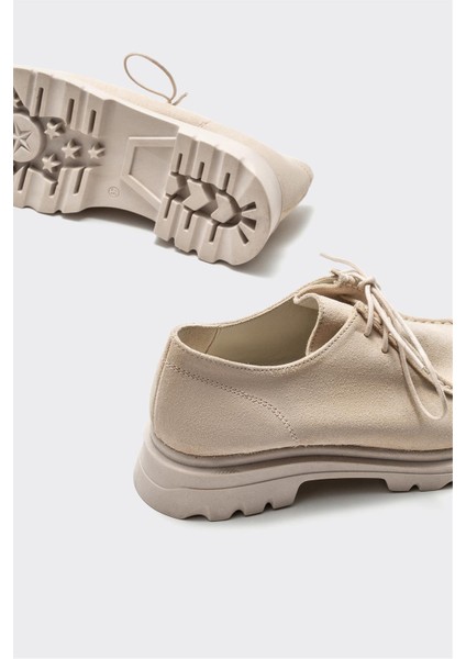 Ekru Deri Kadın Günlük Ayakkabı fırsatları