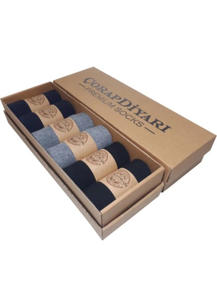ÇorapDiyarı Premium % 100 Pamuklu Dikişsiz Mevsimlik Erkek Çorabı