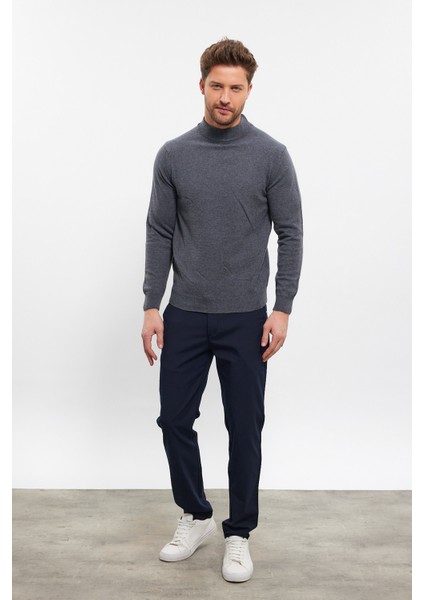 Erkek Yünlü Normal Kalıp Yarım Balıkçı Boğazlı Yaka Triko Kazak fiyatları