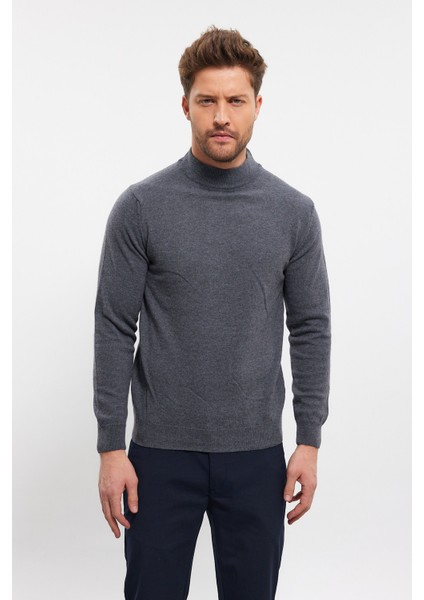 Erkek Yünlü Normal Kalıp Yarım Balıkçı Boğazlı Yaka Triko Kazak fırsatları