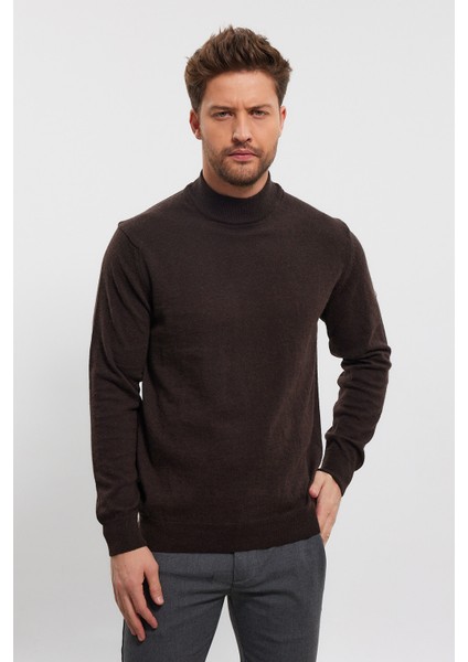 Erkek Yünlü Normal Kalıp Yarım Balıkçı Boğazlı Yaka Triko Kazak fiyatları