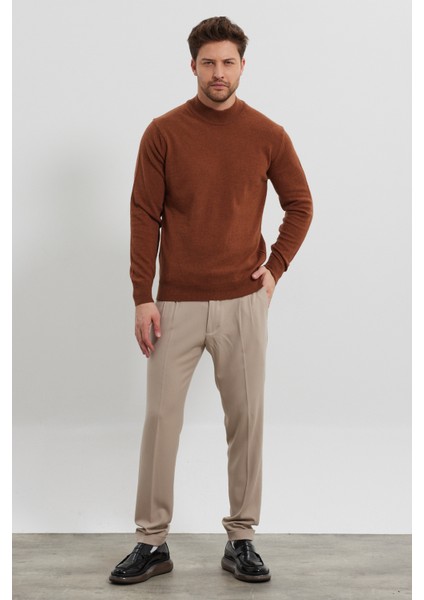 Erkek Yünlü Normal Kalıp Yarım Balıkçı Boğazlı Yaka Triko Kazak fiyatları