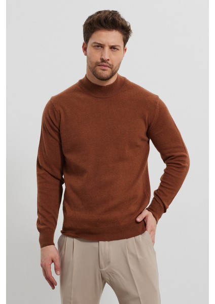 Erkek Yünlü Normal Kalıp Yarım Balıkçı Boğazlı Yaka Triko Kazak indirimleri