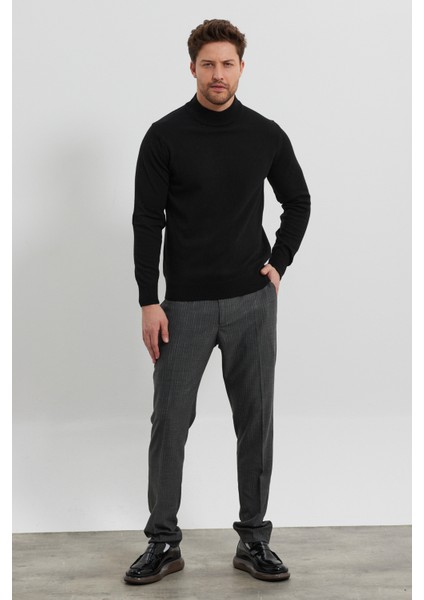 Erkek Yünlü Normal Kalıp Yarım Balıkçı Boğazlı Yaka Triko Kazak fiyatları