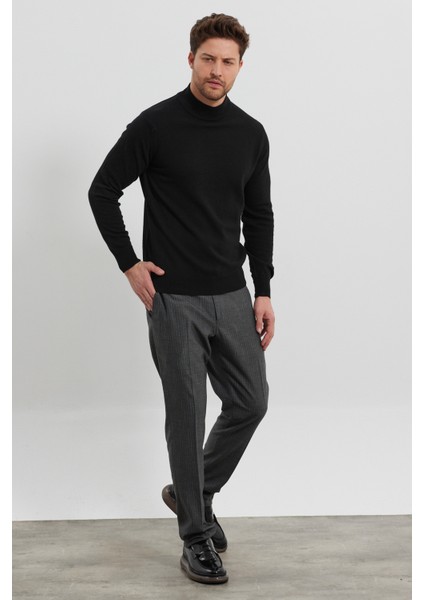 Erkek Yünlü Normal Kalıp Yarım Balıkçı Boğazlı Yaka Triko Kazak fırsatları