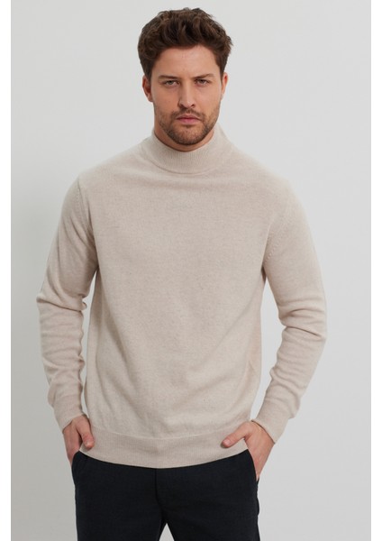 Erkek Yünlü Normal Kalıp Yarım Balıkçı Boğazlı Yaka Triko Kazak fırsatları