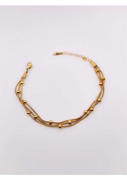 Çelik Bileklik (3lü) Üçlü Dorika Bileklik