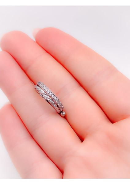 Su Yolu Zirkon Taşlı Burgulu Orbital PIERCING(1ADET) modelleri