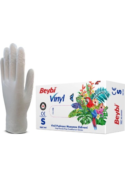 Vinil Pudrasız Muayene Eldiven MDR - S Koli 20 Paket fiyatları