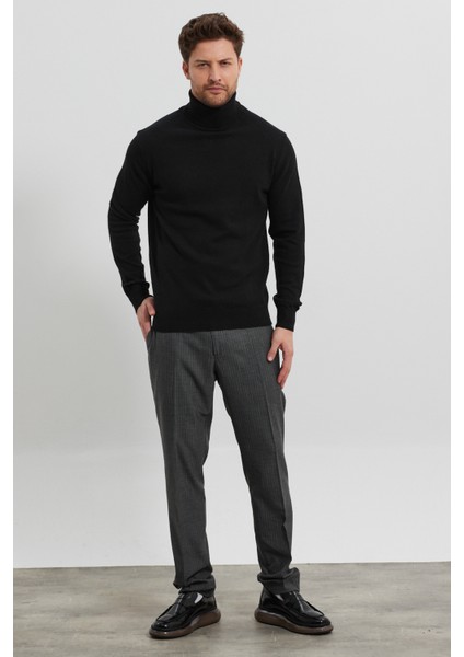 Erkek Yünlü Normal Kalıp Tam Balıkçı Boğazlı Yaka Triko Kazak fırsatları