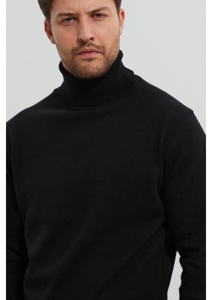 Erkek Yünlü Normal Kalıp Tam Balıkçı Boğazlı Yaka Triko Kazak indirimleri