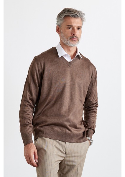 Erkek Standart Fit Normal Kesim V Yaka Triko Kazak fırsatları