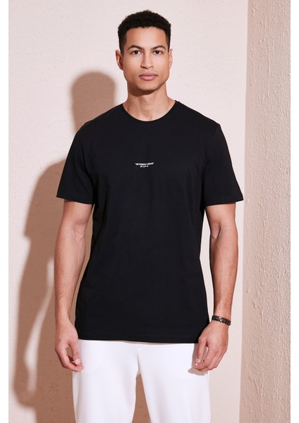 % 100 Pamuk Bisiklet Yaka Regular Fit T Shirt Erkek T Shirt 5902757