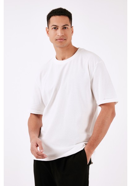 Pamuklu Bisiklet Yaka Regular Fit Basic T Shirt Erkek T Shirt 5902731