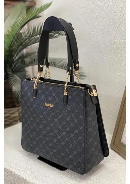 362 Kadın Omuz Çantası Siyah Baskılı fırsatları