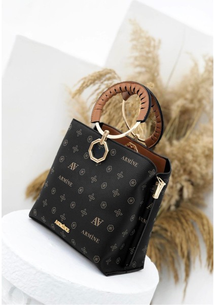 260 Kadın El Çantası Siyah Baskılı fırsatları