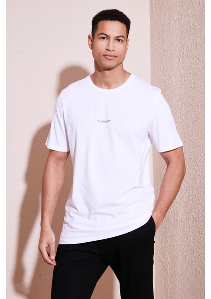 Pamuk Bisiklet Yaka Regular Fit T Shirt Erkek T Shirt 5902757