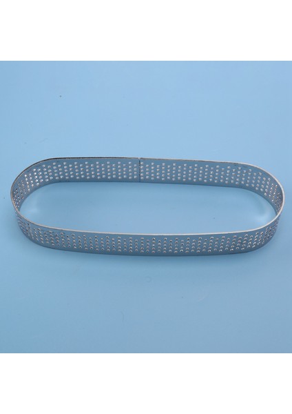 6 Adet Oval Tart Yüzük Paslanmaz Çelik Delikli Kalıp Köpük Halkası Fransız Tatlı Kek Dekorasyon Köpük Kalıp Bakeware, (Yurt Dışından)