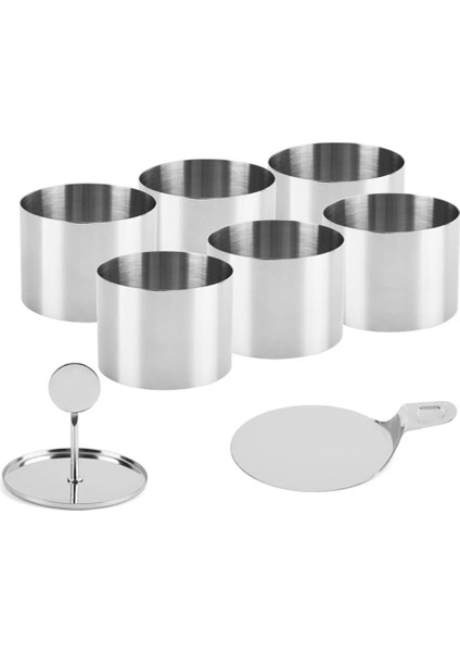 6 Adet Tatlı Halkaları ve Yemek Halkaları, Yemek Halkaları, Küçük Yüzük Seti, Paslanmaz Çelik (Yurt Dışından)