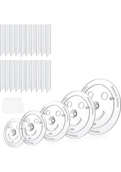 Çok Katlı Kekler Için Kek Destekleri Kek Standı 5 Seviye (9/12/16/20/26CM)) 20 Plastik Dübel Raylı Kek Destekleri, (Yurt Dışından)
