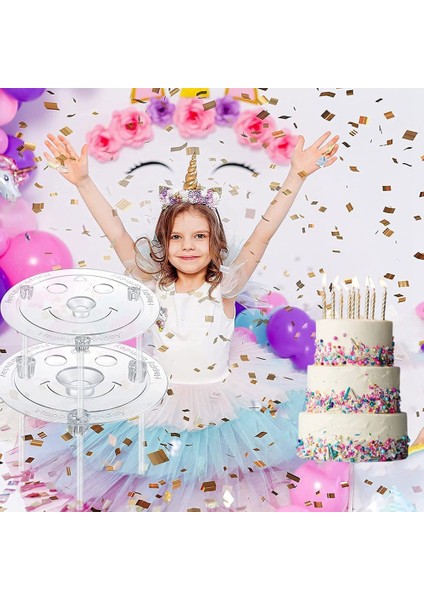 Çok Katlı Kekler Için Kek Destekleri Kek Standı 5 Seviye (9/12/16/20/26CM)) 20 Plastik Dübel Raylı Kek Destekleri, (Yurt Dışından) fiyatları