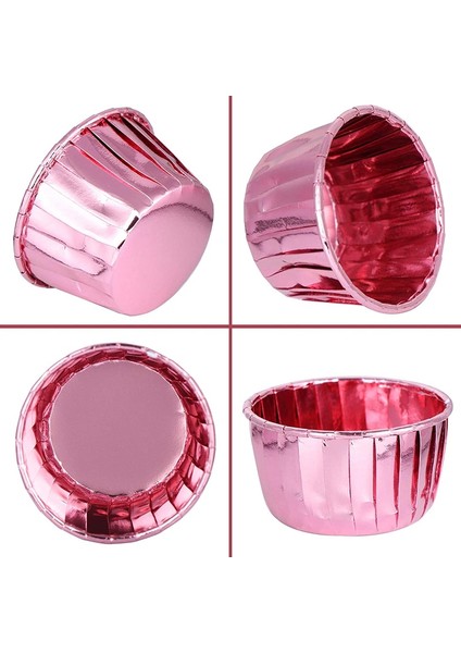 Cupcake Kapları Tek Kullanımlık Folyo Muffin Gömlekleri Cupcake Pişirme Kapları, Ramekin Tutucular Küçük Pişirme Kapları 50 Adet, (Yurt Dışından)