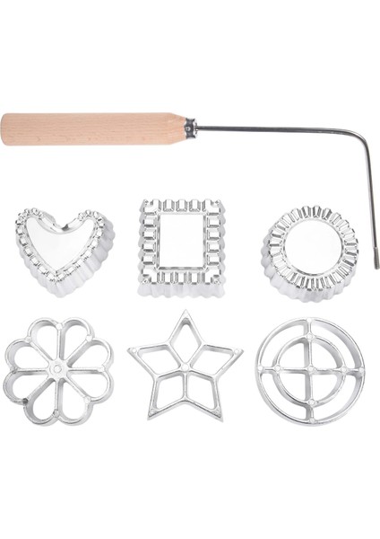 Achappam Kalıp Bunuelos Kalıp Saplı Rozet Seti, Mutfak Pişirme Kızarmış Için Kalp Yıldız Daire Kare Kalıp, (Yurt Dışından) fiyatları