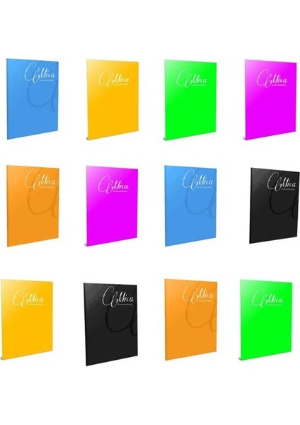 4 Adet College A4 Telsiz Defter 2 çizgili, 2 Kareli 60 Yaprak PP Kapak modelleri