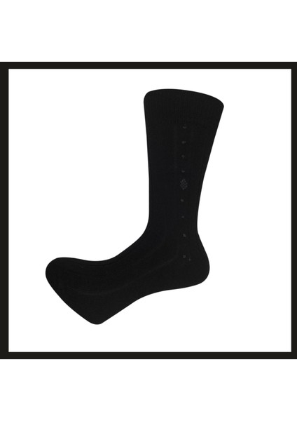 Uyguna-Yakala Siyah 41-44 Bektaş Lambswool Kışlık Erkek ÇORABI-RAP.180