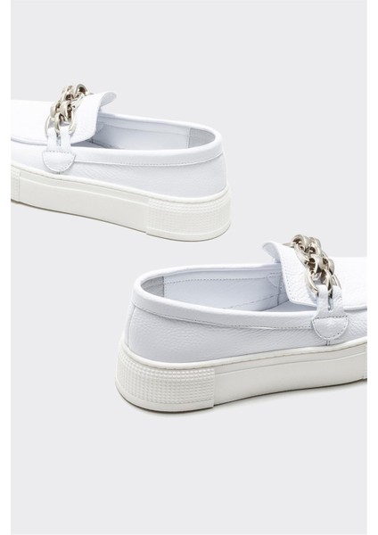 Beyaz Deri Kadın Günlük Ayakkabı fırsatları