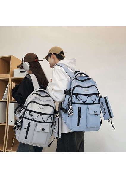 Gündelik Büyük Kapasiteli Sırt Çantası Tarzı Erkek ve Kadın Sırt Çantaları Gençlik Kampüsü Orta ve Lise Öğrencisi Okul Çantaları (Yurt Dışından) fırsatları